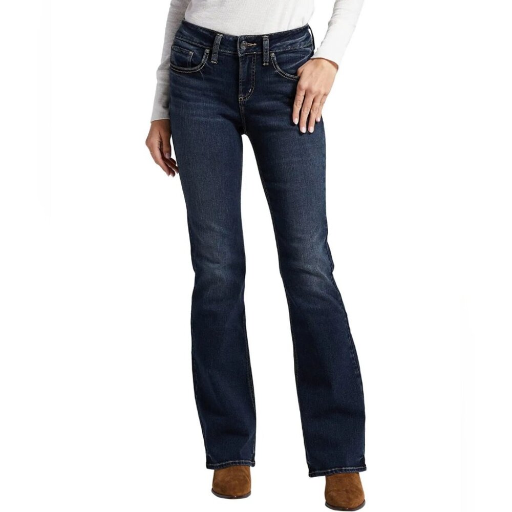 Silver Jeans Suki Curvy Mid Rise Slim Boot W27 L31
